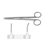 金钟 手术剪 J21160（16cm弯尖）